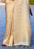 Royal off White and Gold Woven Kanjivaram Saree (5668186882199)