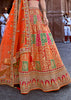 Beautiful saffron orange lehenga with heavy hand embroidery from Banaras (6048978239681)