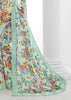 PISTA GREEN PRINTED SAREE WITH EMBROIDARY (6885522145473)