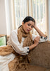 Golden Dune Beaded Silk Scarf (10701264158913)