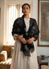 Textured Applique Black Scarf (10701264027841)