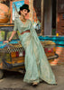 Pastel Green Woven Tusser Silk Saree