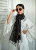 Glimmer Weave Noir Black Scarf (10701256884417)