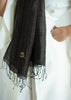 Glimmer Weave Noir Black Scarf (10701256884417)