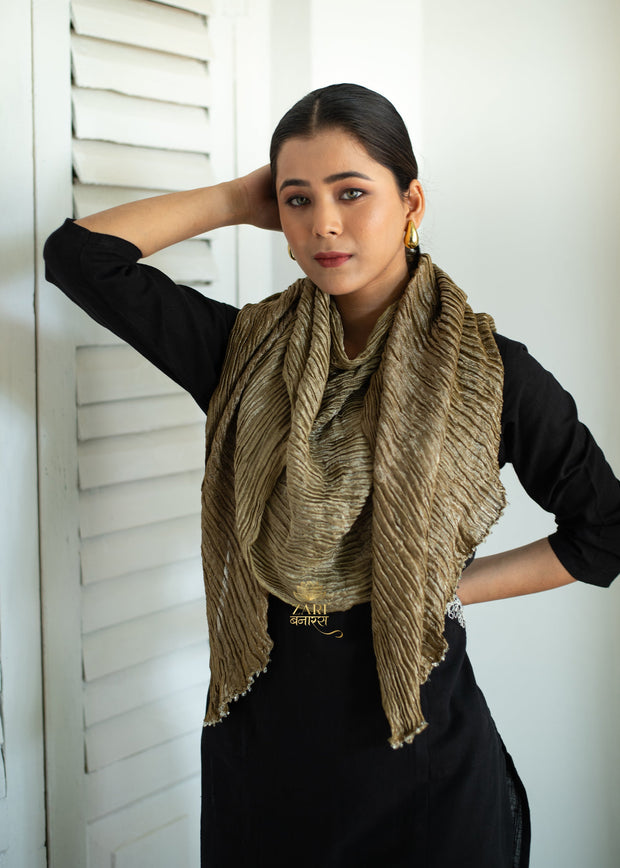 Gilded Ripple Golden Scarf (10701256523969)