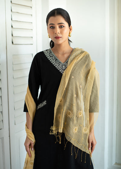 Saffron Sunrise Silk Scarf (10701256392897)