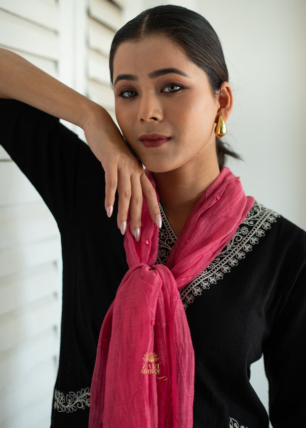 Raspberry Ripple Silk Scarf (10701256229057)
