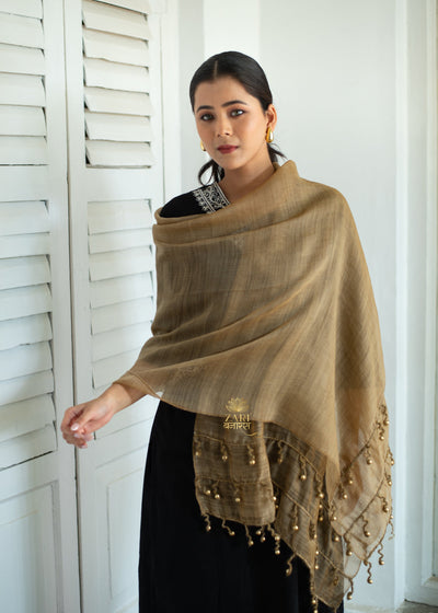 Oatmeal Pearl Silk Scarf (10701256097985)