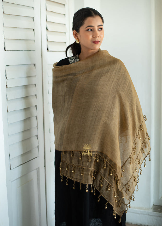 Oatmeal Pearl Silk Scarf (10701256097985)