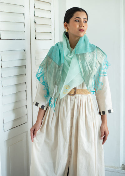 Luminous Tide Blue Scarf (10701255344321)