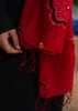 Scarlet Petal Embellished Scarf (10701263929537)