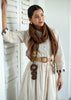 Textured Brown Silk Scarf (10701254492353)