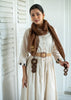 Textured Brown Silk Scarf (10701254492353)