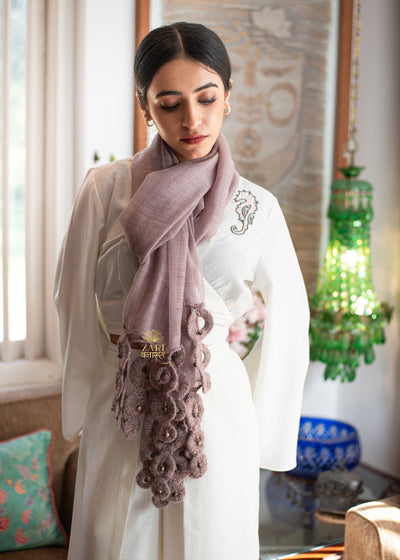 Mauve Textured Loop Scarf (10701254164673)