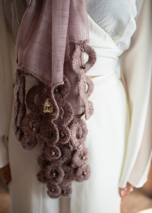 Mauve Textured Loop Scarf (10701254164673)