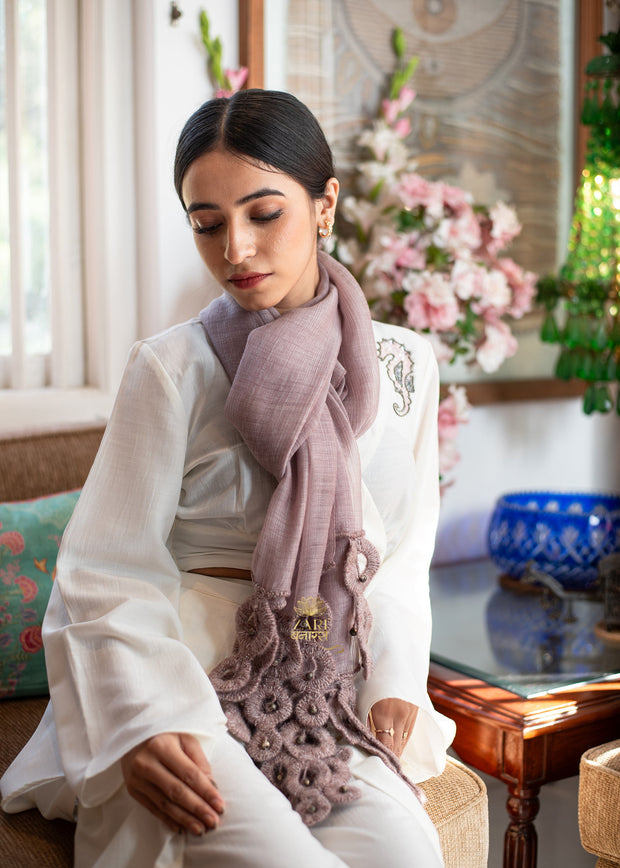 Mauve Textured Loop Scarf (10701254164673)