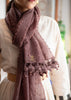 Mauve Embellished Edge Scarf (10701253902529)