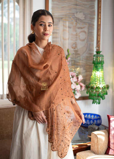 Brown Radiant Bead Scarf (10701253738689)