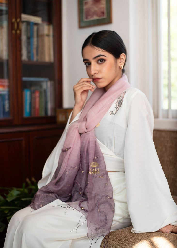 Blush to Berry Bead Scarf (10701253542081)