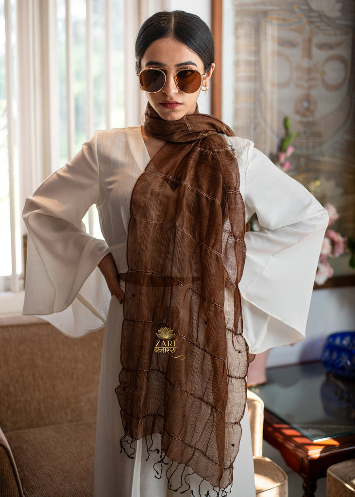 Dark Weave Bead Scarf (10701253017793)