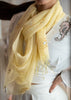 Sunlit Yellow Thread & Bead Scarf (10701251870913)