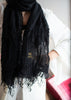 Deep Black Ruffle Scarf (10701251084481)