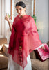 Deep Red Embroidered Leaf Scarf (10701250756801)