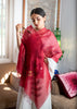 Deep Red Embroidered Leaf Scarf (10701250756801)