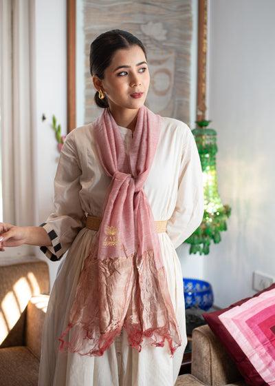 Dusty Rose Metallic Scarf (10701249937601)