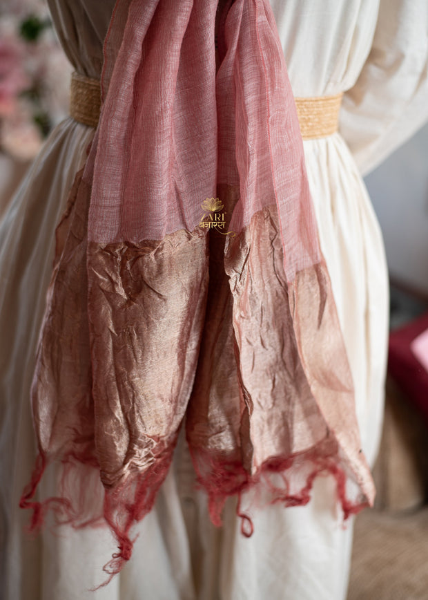 Dusty Rose Metallic Scarf (10701249937601)
