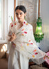 Three Bloom White Cotton Scarf (10701249020097)