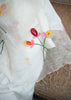 Three Bloom White Cotton Scarf (10701249020097)