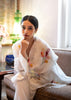 Three Bloom White Cotton Scarf (10701249020097)
