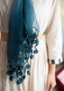 Ombre Deep Aqua Tassel Scarf (10701248921793)