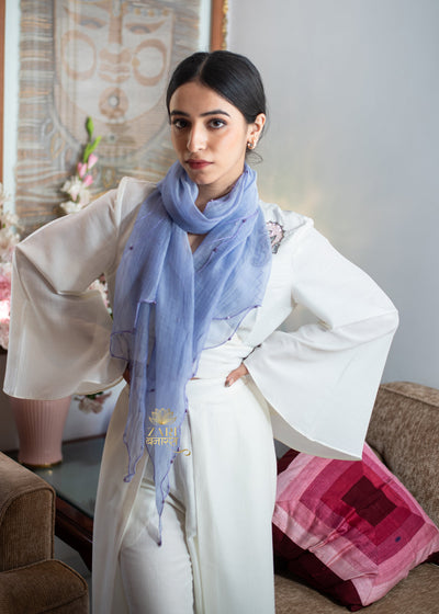 Azure Bloom Trace Scarf (10701248856257)