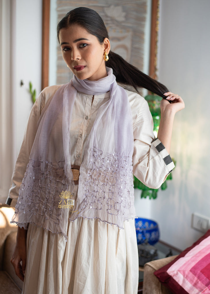 Sweet Lavender Sheer Ruffled Scarf (10701248725185)