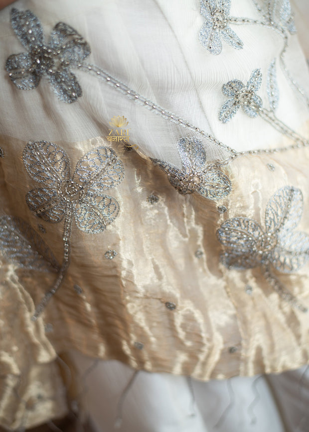 Silvered Grey Flora Scarf (10701248037057)