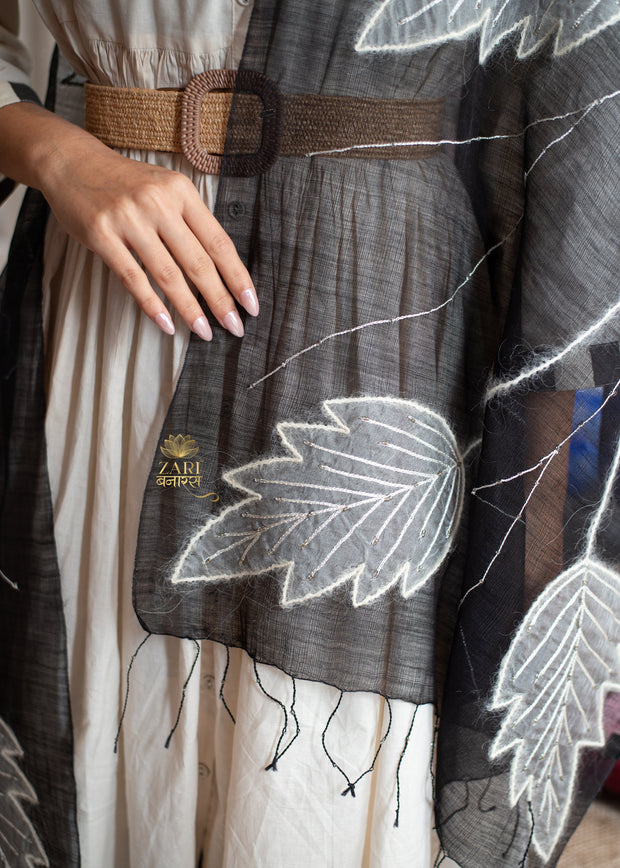 Shadow Branch Black Scarf (10701247905985)