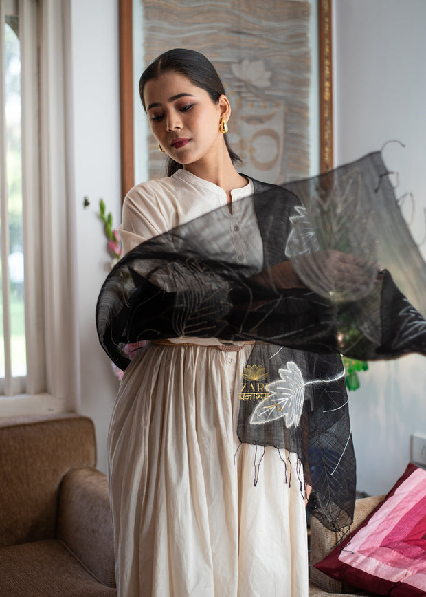 Shadow Branch Black Scarf (10701247905985)