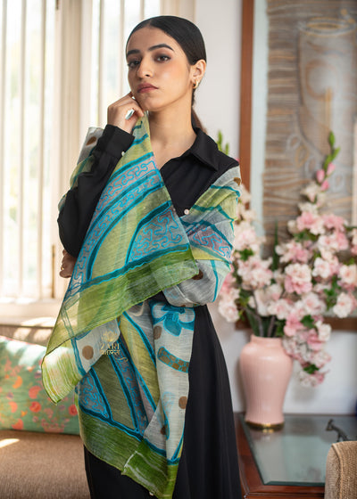 Kaleidoscope Garden Silk Scarf (10701262979265)