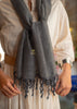 Charcoal Texture Beaded Scarf (10701262880961)