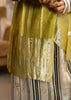 Olive and Gold Diagonal Metallised Yarn Scarf (10701262487745)