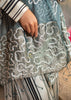 Whispers of Gold Slate Grey Embroidered Scarf (10701262356673)