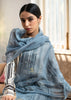 Silken Drift Grey Ring Detail Scarf (10701262291137)