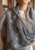 Shadow Bloom Delicate Grey Scarf (10701262094529)