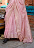Melon Pink Woven Tusser Silk Saree