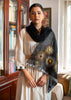 Solar Blooms Embroidered Black Scarf (10701261766849)