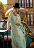 Pastel Green Woven Tusser Silk Saree