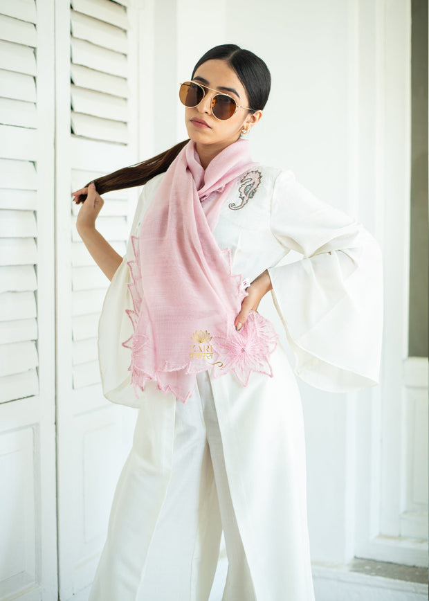 Blossom Pink Silk Scarf (10701261340865)