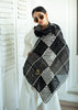 Black & White Mosaic Embroidered Scarf (10701261275329)